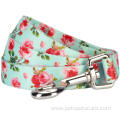 Dog Leash Print Turquoise Scent Inspired Floral Rose